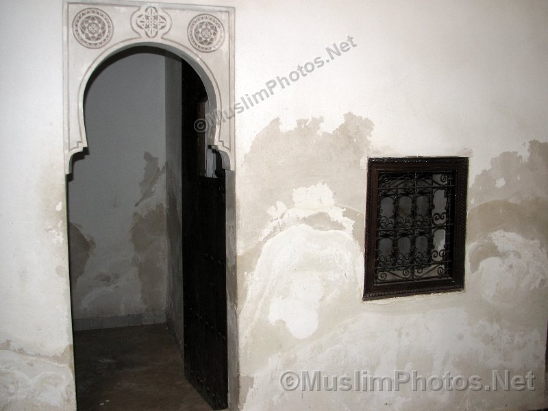 Door to a student cell in Ben Youssef Medressa